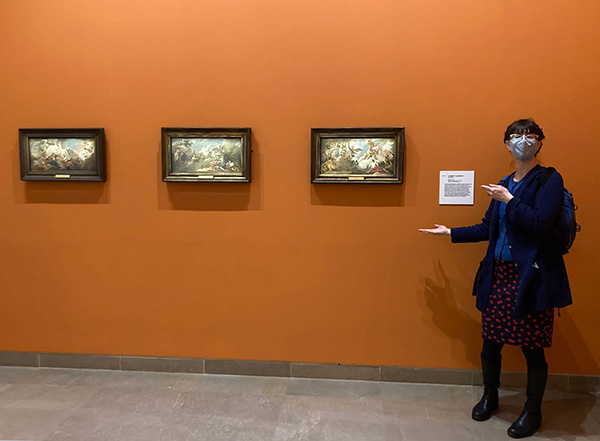 Hannah in Chéron exhibition, Caen. Photographs courtesy of Dr Marion Richards.