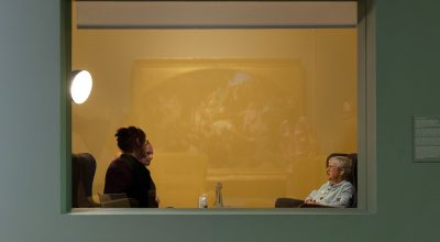 interview in Uncertain Futures booth