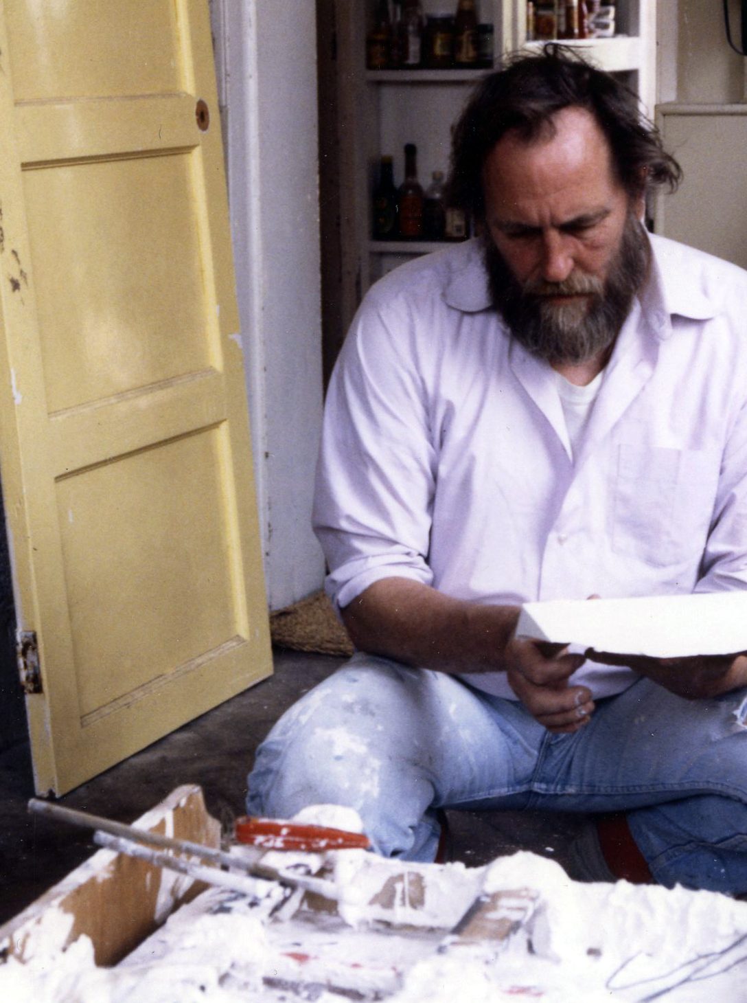 Peter Clough at work, image copyright Helen Scott